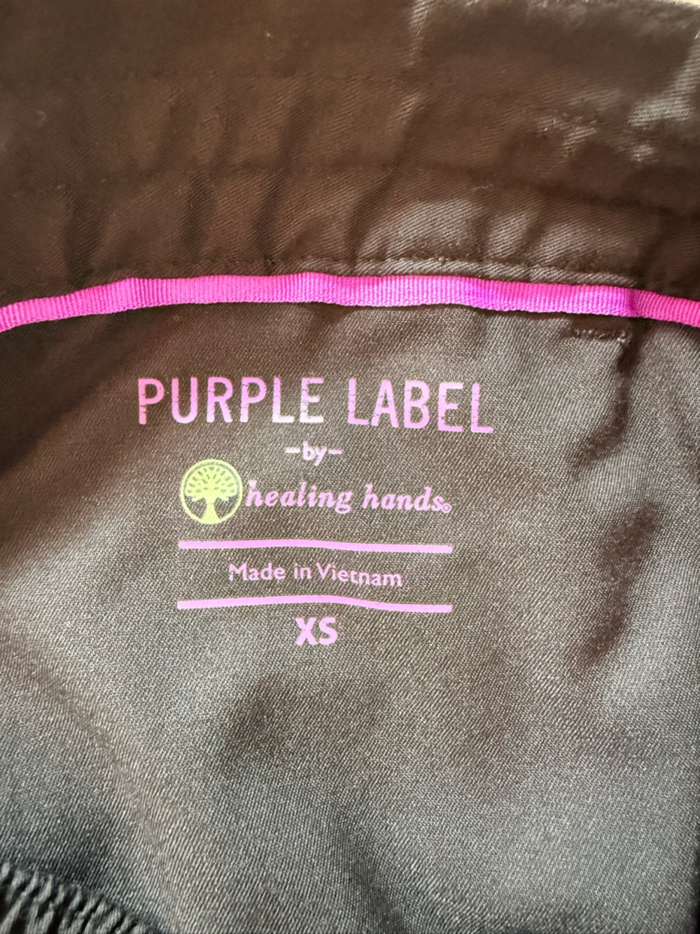 Healing Hands Purple Label Scrub Pants Black XS Stretch Medical Uniform - Picture 8 of 10